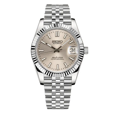 Seiko Mod Datejust champagne dial