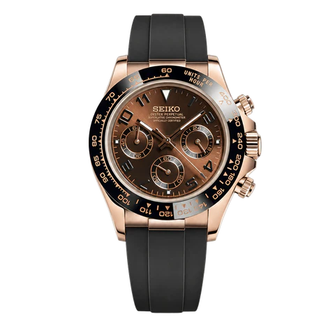 Seiko Mod Daytona chocolate racer dial