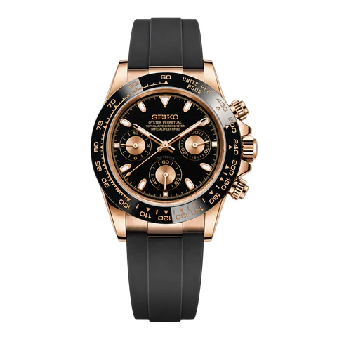 Seiko Mod Daytona rose gold