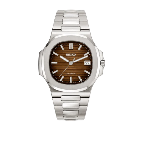 Seiko Mod Nautilus chocolate sunburst